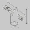 Ścieżka świetlna lampa szynowa LED nowoczesna tuba aluminium czarna możliwość ściemniania Alfa MAYTONI TR122-4-7W-DS-B