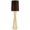 Czarna lampka podłogowa stojąca tkaninowy abażur designerska podstawa minimalistyczna klasyczna nowoczesna FILO MF1235 Step Into Design