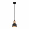 Rustykalna lampa wisząca czarna z elementem drewnianym CAIRO 4894 TK-Lighting pojedyncza nowoczesna minimalistyczna