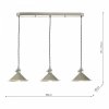 Chrom Lampa Wisząca Vintage Szare Klose HADANO HAD3661-06 DAR LIGHTING