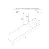 Reflektor do szynoprzewodu magnetycznego LED złota tuba minimalistyczna nowoczesna regulowana system DALI On-Off M0049D MAXLIGHT