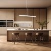 Współczesna metalowa lampa wisząca minimalistyczna industrialna biała listwa duża długa wbudowany LED VERMONT 3950 Argon