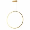 Lampa wisząca okrąg ring do łazienki Loop S PL0119-65-GD Yaskr złota IP44 LED 3000K
