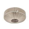 Bawełniana Beżowa Lampa Sufitowa Plafon SVEA TRIO 664700144