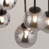 Czarna Lampa Wisząca Minimalistyczna Białe Szklane Klosze TULIA 33490 SIGMA
