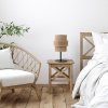 Dekoracyjna lampka stołowa nocna w stylu boho podwójny abażur z juty do salonu jadalni sypialni CALISTO 5404 TK-Lighting