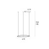 Nowoczesna lampa wisząca okrąg ring CAYENNE 60 cm P0605D Maxlight miedź szczotkowana/ różowe złoto