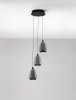 Nowoczesna lampa wisząca potrójna LED owalna czarny szklany klosz uniwersalna klasyczna możliwość ściemniania RORIZNO LE45110 Luces Exclusivas