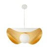 Lampa wisząca ozdobna aluminiowa biała industrialna designerska elegancka mleczny szklany klosz ENZO ST-F22020601-D40 white Step Into Design