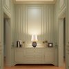 Elegancka lampa stołowa lampka nocna ciemne szkło kula beżowy abażur satyna mosiądz do salonu HAMILTON 8538  Argon