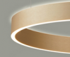 Złota Nowoczesna Okrągła Lampa Wisząca Dwustronna LED BRASCO UP DOWN PND-56215D-060RPC-GD-3KS4K-TRDIMM ITALUX