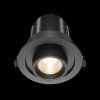 Czarna Nowoczesna Oprawa Wpuszczana Downlight HIDDEN Maytoni DL095-01-10W3K-B LED 10W