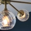 Dekoracyjna Lampa Wisząca Vintage Szklane Klosze Kule Mosiądz ALLEGRA 103172 ENDON