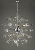 Nowoczesna Lampa Wisząca Designerska Chrom Kryształowe Elementy EXODUS EXO0850 DAR LIGHTING