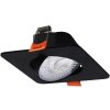 Ruchome kwadratowe oczko podtynkowe Plus czarne Led CCT LP-1506/1RS BK Square Light Prestige