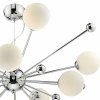 Lampa Wisząca Designerska Chrom Białe Szklane Kule URSA URS2350 DAR LIGHTING