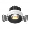 Czarna Oprawka Wpuszczana Downlight Round Maytoni DL058-12W3K-TRS-B
