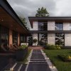 Nowoczesne oświetlenie zewnętrzne na ścianę kinkiet LED grafit stal nierdzewna Sleek MAYTONI O477WL-L2GF3K