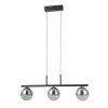 Nowoczesna szklana listwa okrągłe kule szklane klosze lampa wisząca Velada Italux PND-34381-3-BK czarny przyciemniany szary