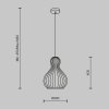 Lampa wisząca designerska rustykalna brązowa nad stół do jadalni do salonu ozdobna regulacja wysokości Roots MAYTONI MOD192PL-01W1