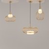 Nowoczesna designerska lampa wisząca owalna metalowa mosiądz Levitation MAYTONI MOD376PL-01G