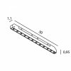 Linia do szynoprzewodu czarna płaska LED listwa minimalistyczna nowoczesna On-Off- MICRO11 N0009N MAXLIGHT