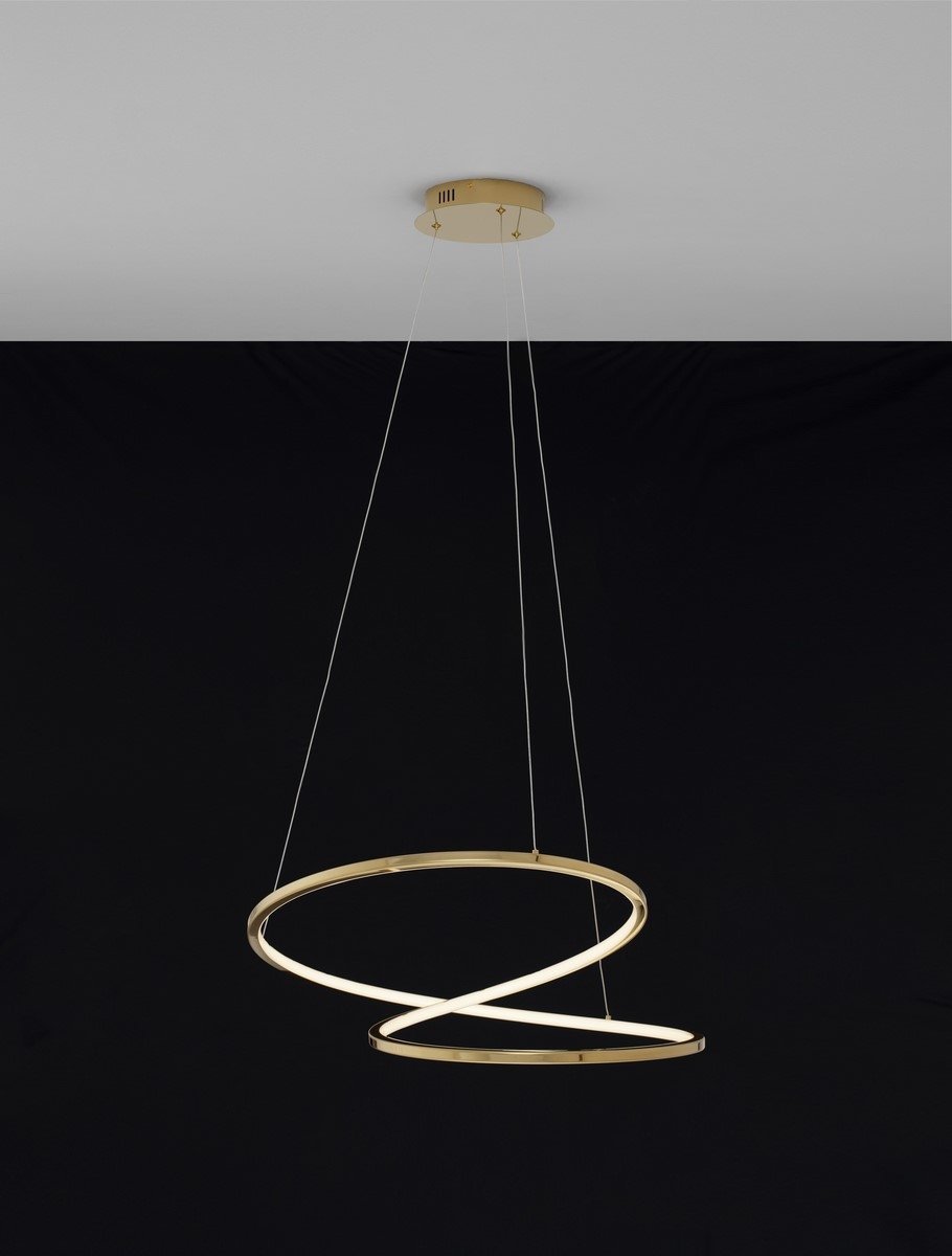 lllikealemonnnGRATEFUL DEAD【The Golde Lampa Wisząca Obręcze Złote CELAYA LE42761 LUCES EXCLUSIVAS