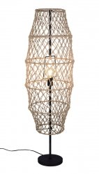 Nowoczesna lampa podłogowa stojąca pleciona podłużna kolor naturalny rystykalna boho industrialna designerska HIVE R41681036 Rl