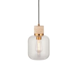 Szklana lampa wisząca owalna marmur designerska nowoczesna salonowa sypialniana Travi 120658 ENDON