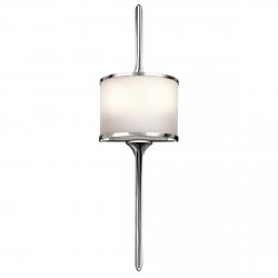 Minimalistyczny Elegancki kinkiet Mona Kichler KL-MONA-S-PC Polerowany chrom w stylu Retro 