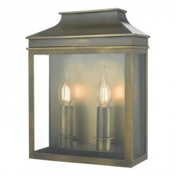 Klasyczny Kinkiet Ścienny Ogrodowy Wyblakły Mosiądz VAPOUR VAP5045 DAR LIGHTING