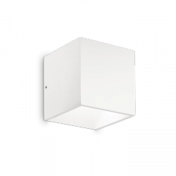 Minimalistyczny Biały Kinkiet Ogrodowy Kwadratowy RUBIK 269313 IDEAL LUX