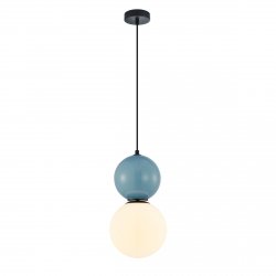 Lampa wisząca Italux Mastal PND-36603-1L-BK-BLU Czarny Niebieski
