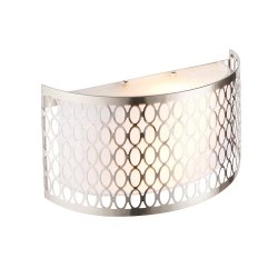 Dekoracyjny kinkiet ścienny nikiel orientalny półokrągły designerski nowoczesny Cordero 113263 ENDON