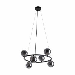 Designerska molekularna lampa wisząca w kolorze czarnym szklane grafitowe klosze kule ANABELLE 6843 TK-Lighting