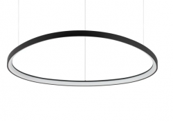 Designerska czarna lampa wisząca LED okrągła ring nowoczesna dekoracyjna Gemini sp d105 on-off 2700k 341620 Ideal Lux 