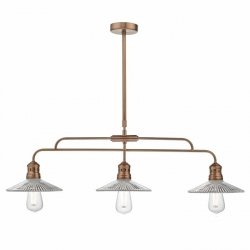 Lampa Wisząca Miedziana Loft Szklany Klosz ADELINE ADE7364 DAR LIGHTING