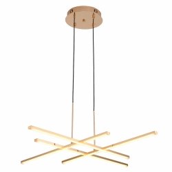  Lampa wisząca LED aluminiowa złota elegancka klasyczna minimalistyczna geometryczna CRISS CROSS ST-MD240406-4 gold Step Into Design