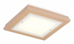 Lampa sufitowa plafon kwadratowy 42cm drewniany klasyczny nowoczesny minimalistyczny beżowy TABOR 1866 Argon