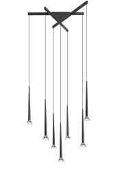 Nowoczesna lampa wisząca LED w kolorze czarnym minimalistyczna BOSTON P0603-07C-P7B1 Zumaline
