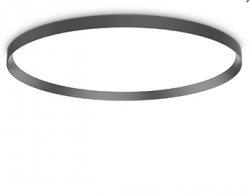 Lampa sufitowa LED okrągła czarna minimalistyczna klasyczna Fly pl d90 2700k 341217 IDEAL LUX 