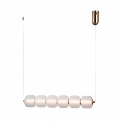 Nowoczesna Dekoracyjna Lampa Wisząca LED W Kolorze Złotym PND-34362-6H-HBR-OPAL ITALUX
