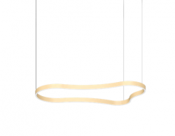 Designerska złota lampa wisząca LED falista okrągła nowoczesna dekoracyjna WAVES-2 SP 345253 Ideal Lux 