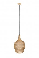 Mosiężna siatkowana lampa wisząca LENA M White Label Living 5300143