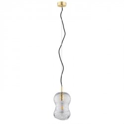 Lampa Wisząca Kryształowa Glamour Elementy Mosiężne SALERNO 8038 ARGON