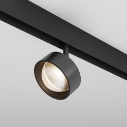 Ścieżka świetlna reflektor na szynoprzewodzie LED minimalistyczny aluminium czarny regulowany Lens MAYTONI TR217-2-15W3K-B