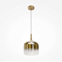 Nowoczesna lampa wisząca złoty szklany klosz Spirito Maytoni MOD286PL-L18G3K