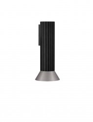 Klasyczna lampa ścienna kinkiet aluminiowa czarna tuba brązowy dekor ozdobne wgłębienia uniwersalna możliwość ściemniania MARENZO LE45608 Luces Exclusivas