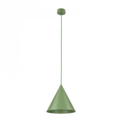 Lampa wisząca stożkowy klosz w zieleni do designerskich art deco wnętrz CONO M 10886 TK-LIGHTING
