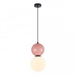 Lampa wisząca Italux Mastal PND-36603-1L-BK-PK Czarno-Różowa